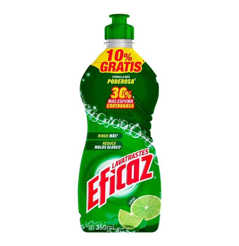 Lavatrastes Líquido Corta Grasa Eficaz Limón 350ml