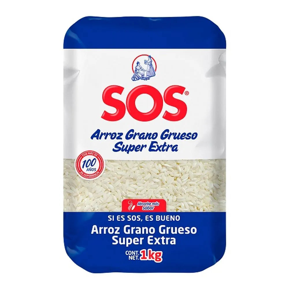 Arroz SOS Grano Grueso Súper Extra 1 Kg
