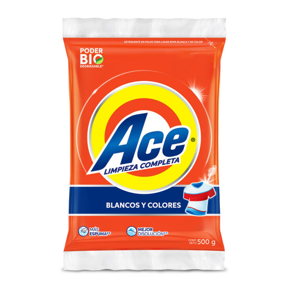 Detergente en Polvo Ace 500g