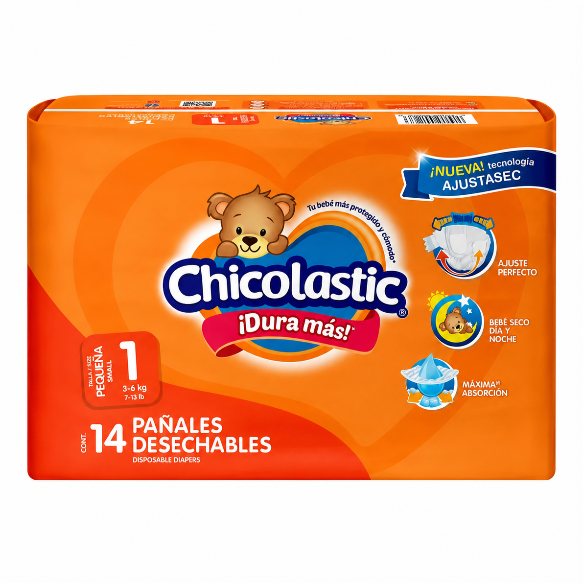 Pañales Chicolastic Etapa 1 Talla Pequeña 14 pzs