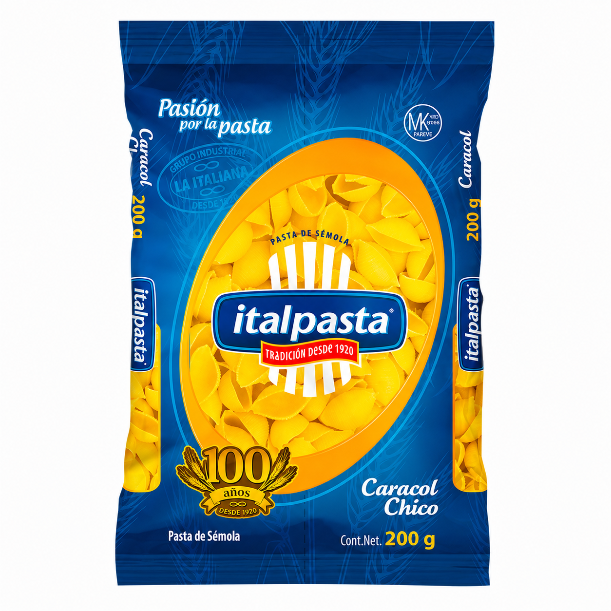 Pasta de Sémola Italpasta Caracol Chico 200g