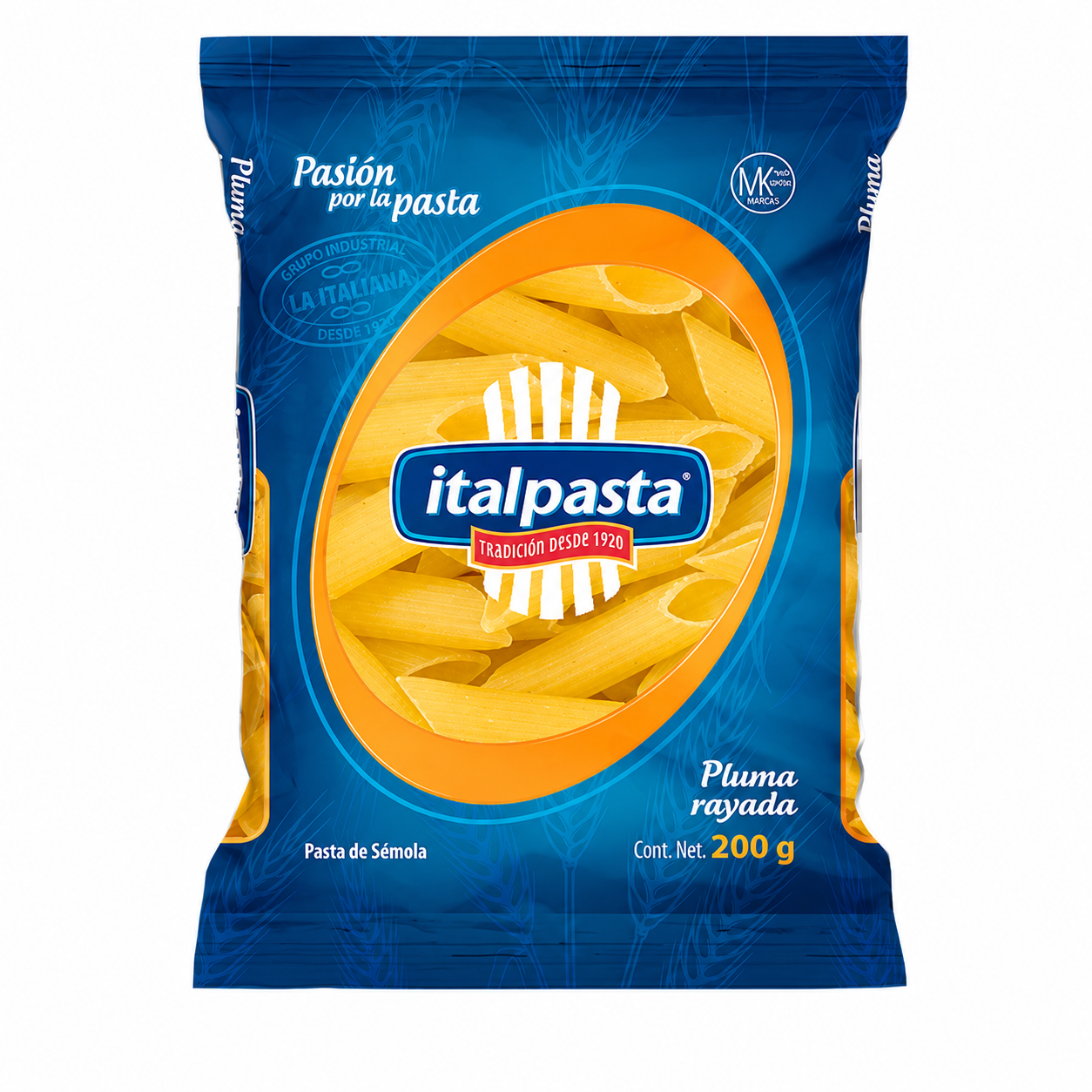 Pasta de Sémola Italpasta Pluma Rayada 200g