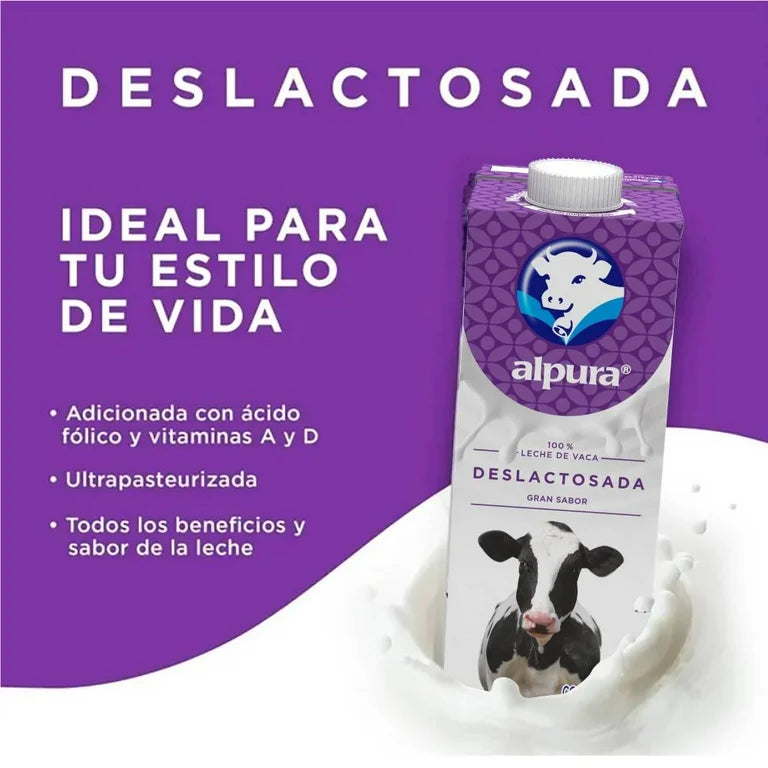 Leche Alpura Deslactosada 1L