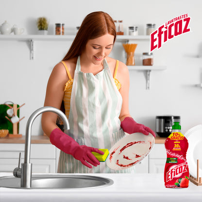 Lavatrastes Líquido Corta Grasa Eficaz Frutos Rojos 350ml