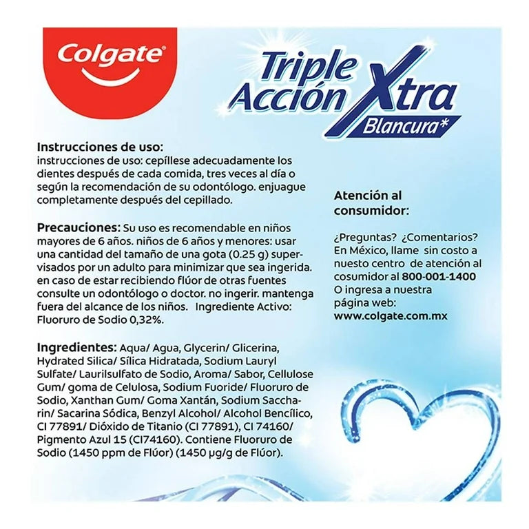 Pasta de Dientes Colgate Triple Acción Xtra Blancura 50ml