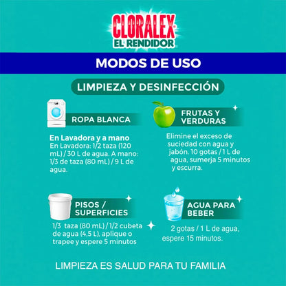 Blanqueador Cloralex El Rendidor 1L