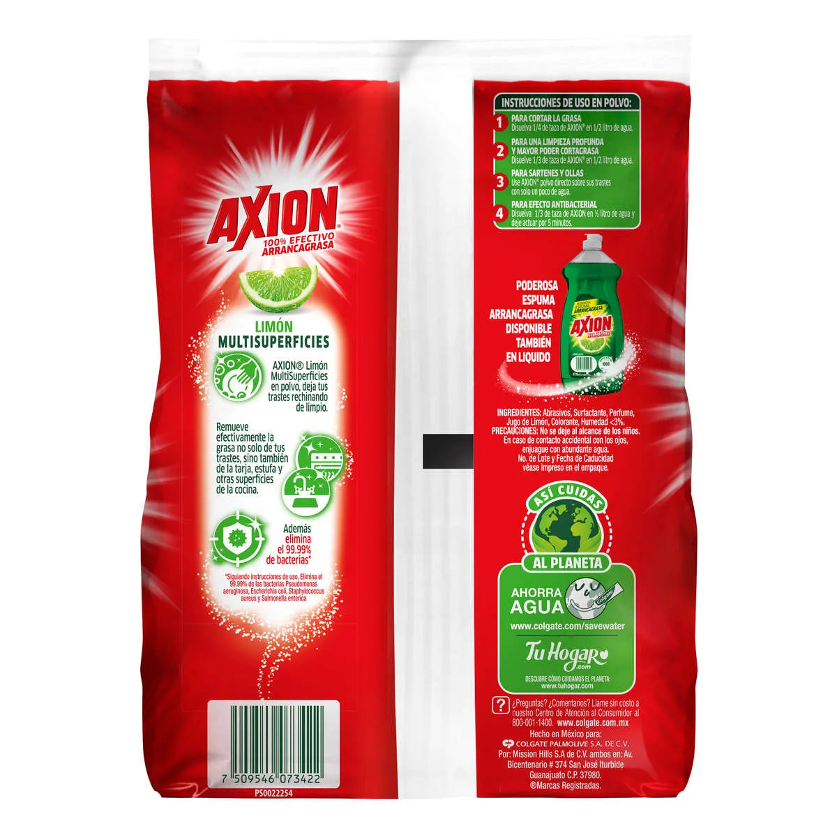 Lavatrastes Axion Multisuperficies en Polvo 250g