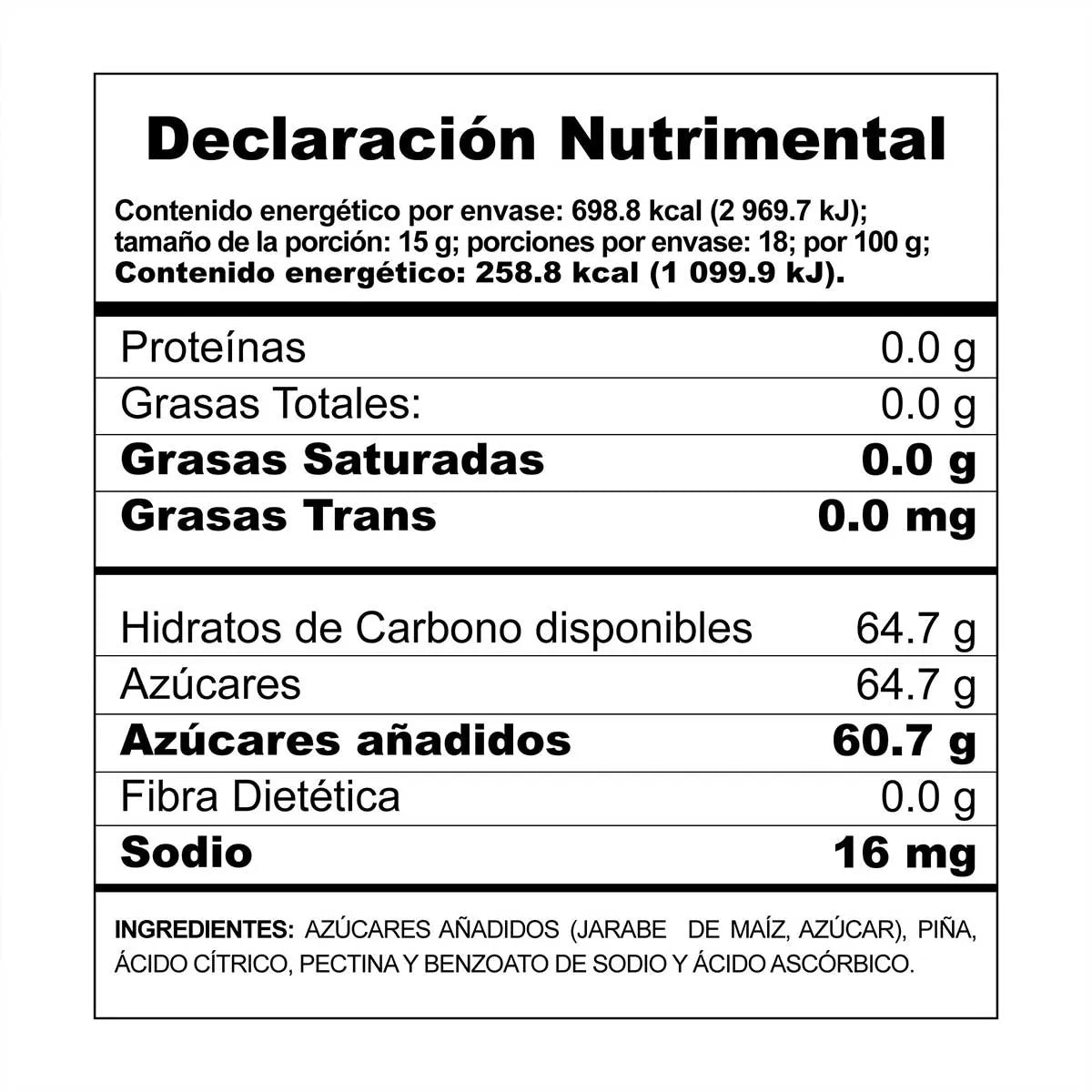 Mermelada McCormick Sabor Piña 270g