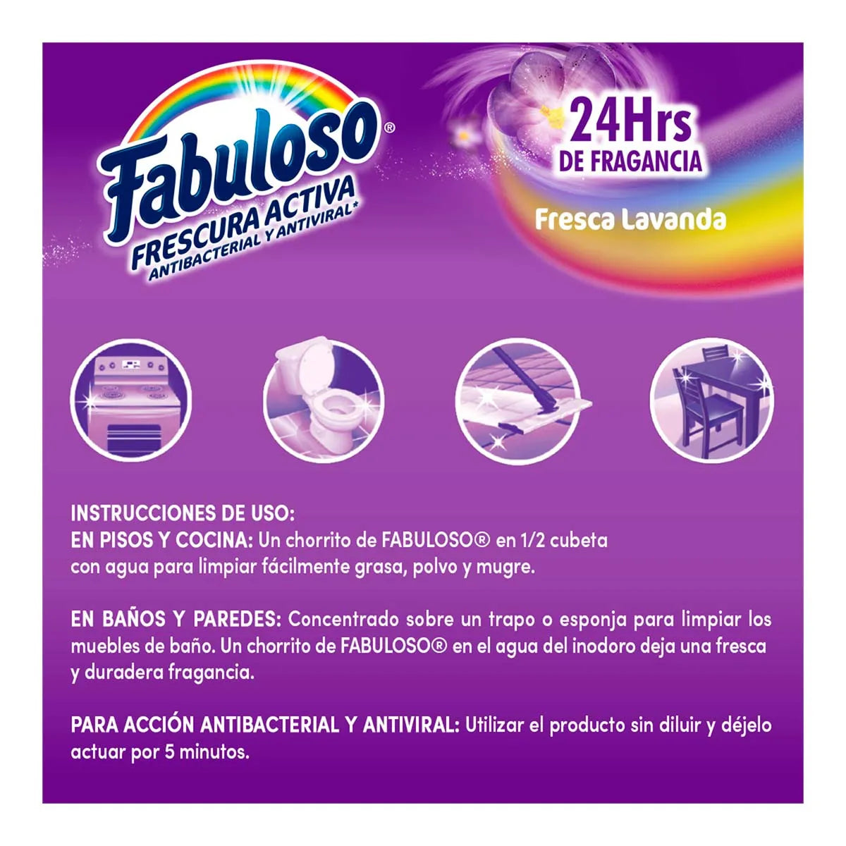 Limpiador Multiusos Líquido Fabuloso Fresca Lavanda 1L