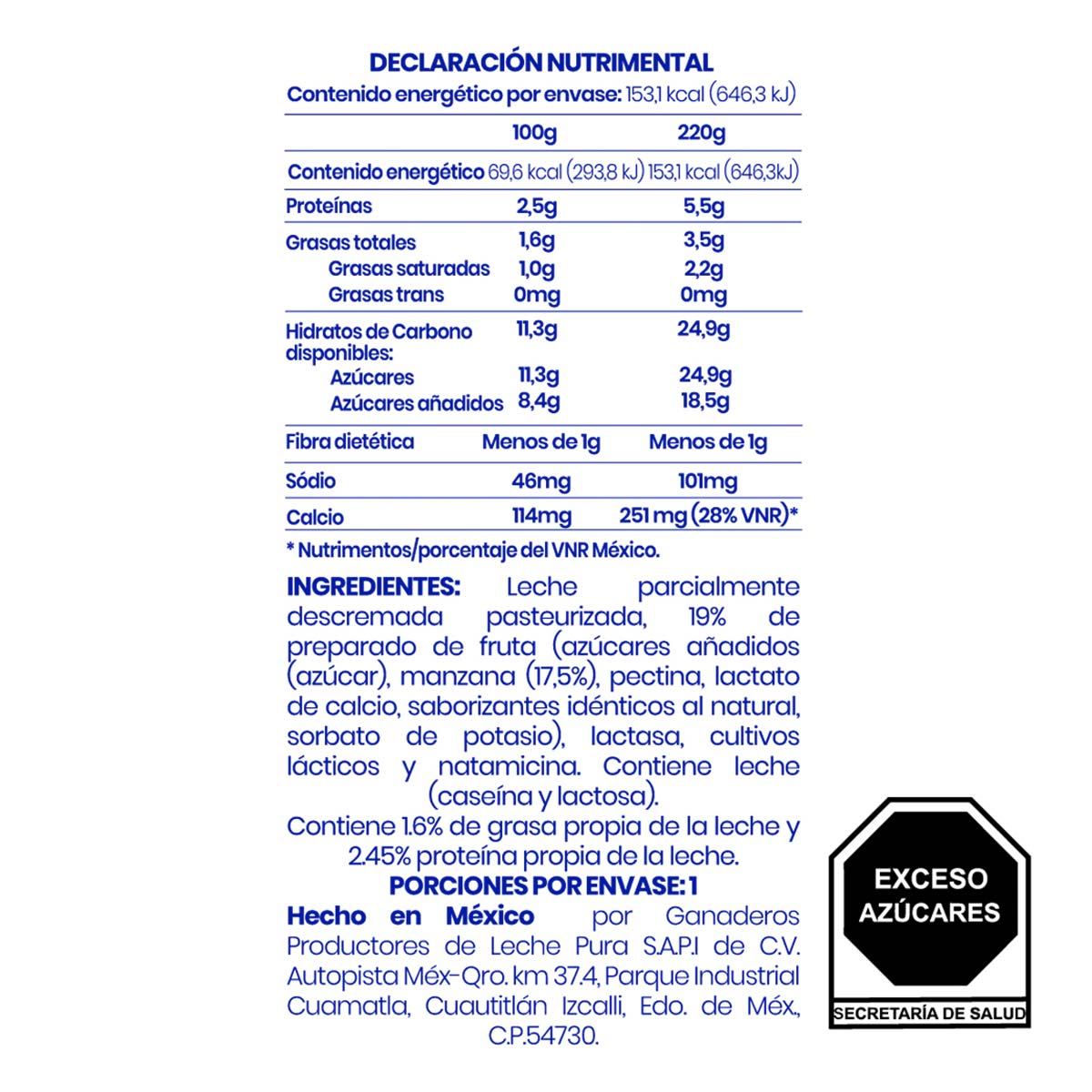 Yoghurt Alpura Bebible Manzana 220g