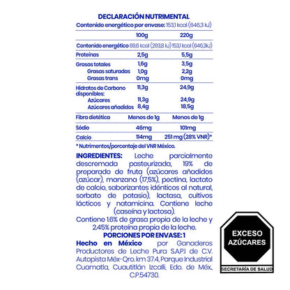 Yoghurt Alpura Bebible Manzana 220g