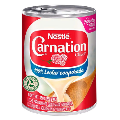 Leche Evaporada Nestlé Carnation Clavel Original Lata 360g