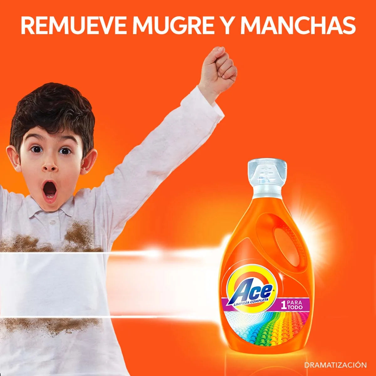 Botella de Detergente Líquido Ace 800ml