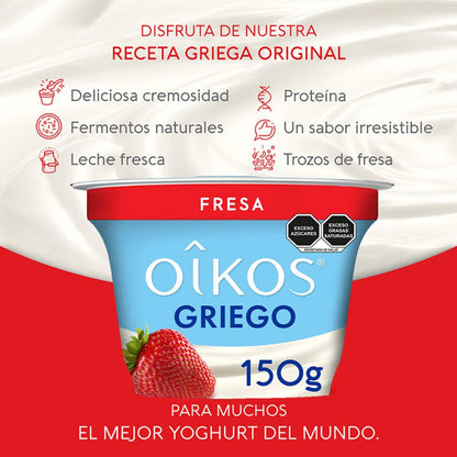 Yogurt Griego Oikos Con Fresa 125g