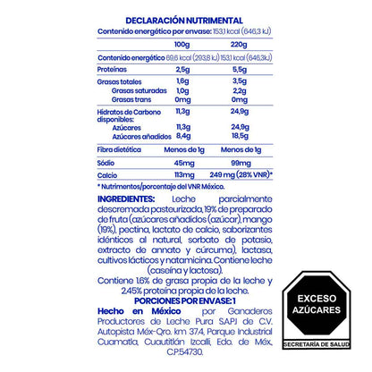 Yogurt Alpura Bebible Mango 220g