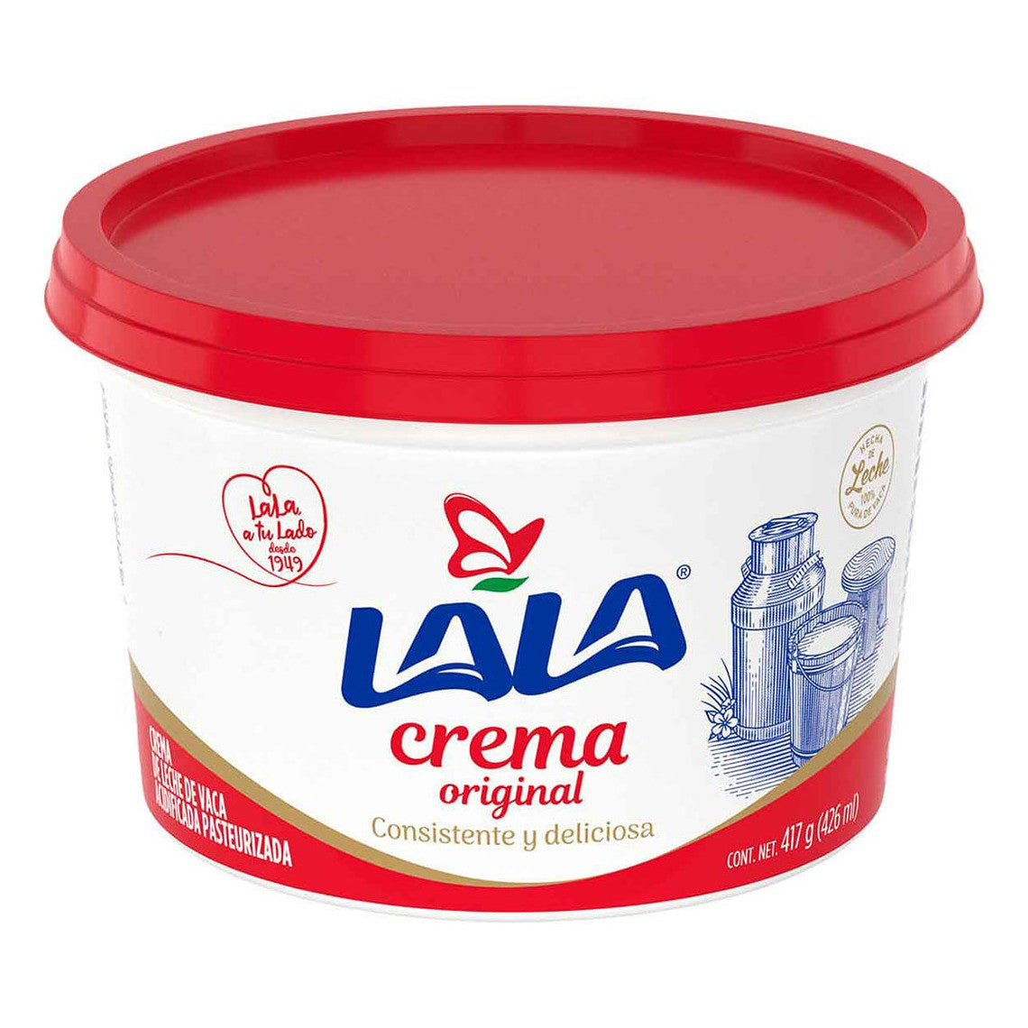 Crema Ácida Lala Entera Original 417ml