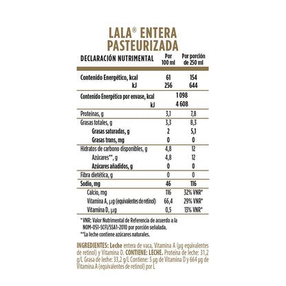 Leche Fresca Lala Entera 1.8L