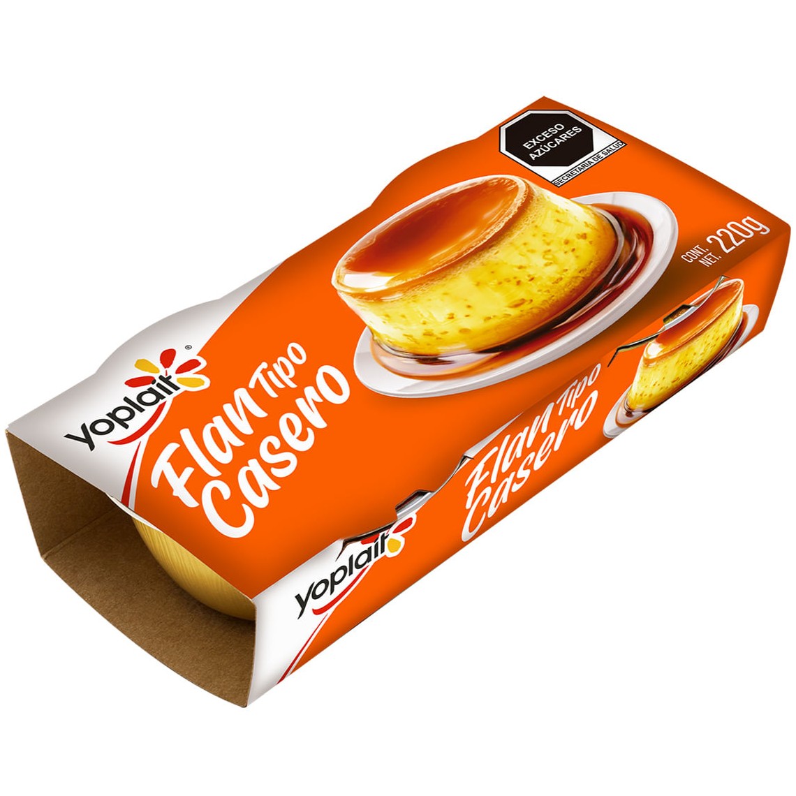 Yoplait Flan Tipo Casero Horneado Vainilla 2 pzs × 220g