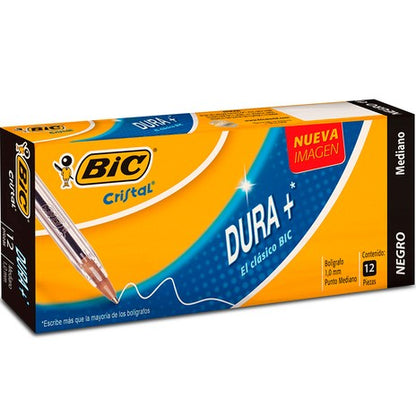 Plumas Bic Color Negro 12 pzs