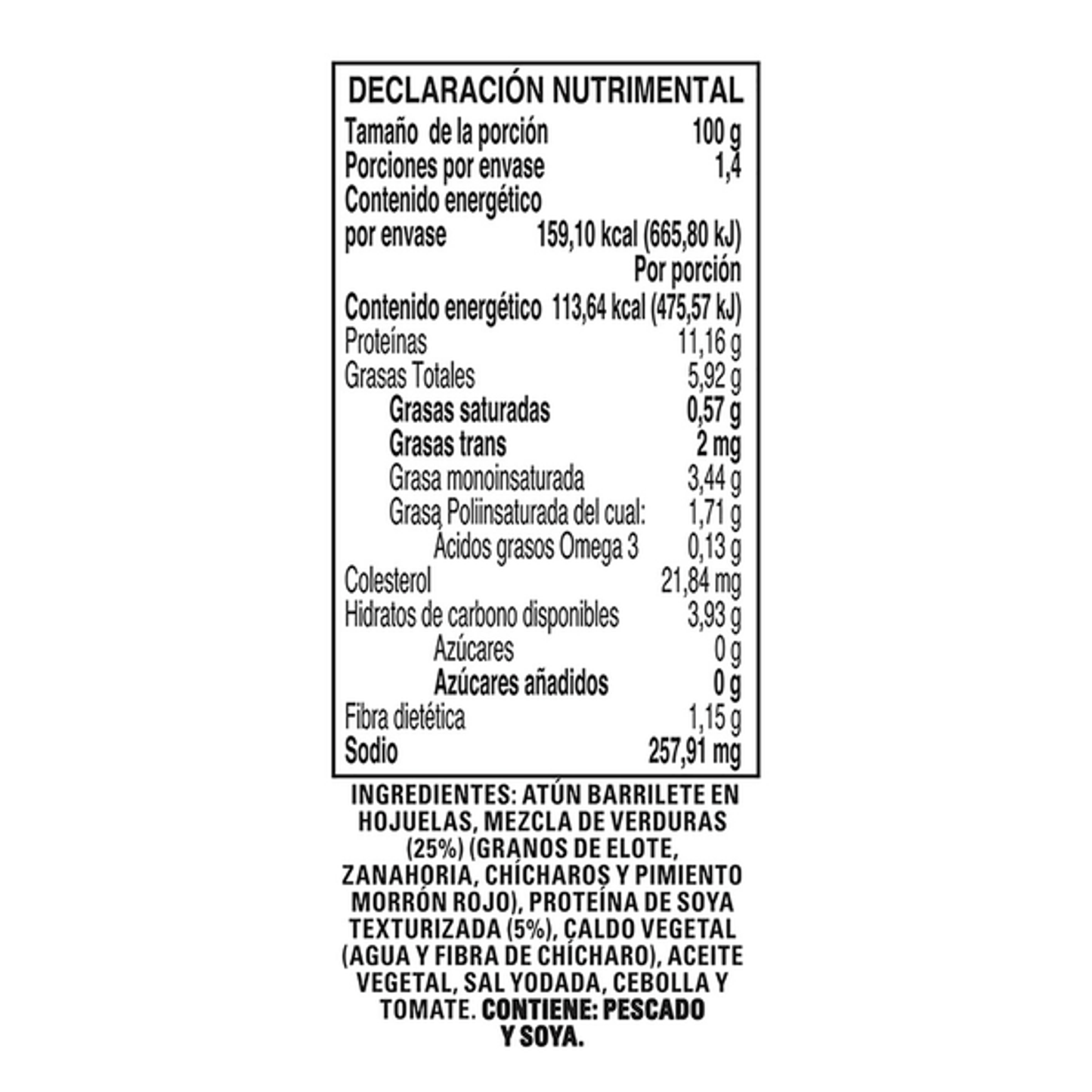 Ensalada de Atún Dolores 140g