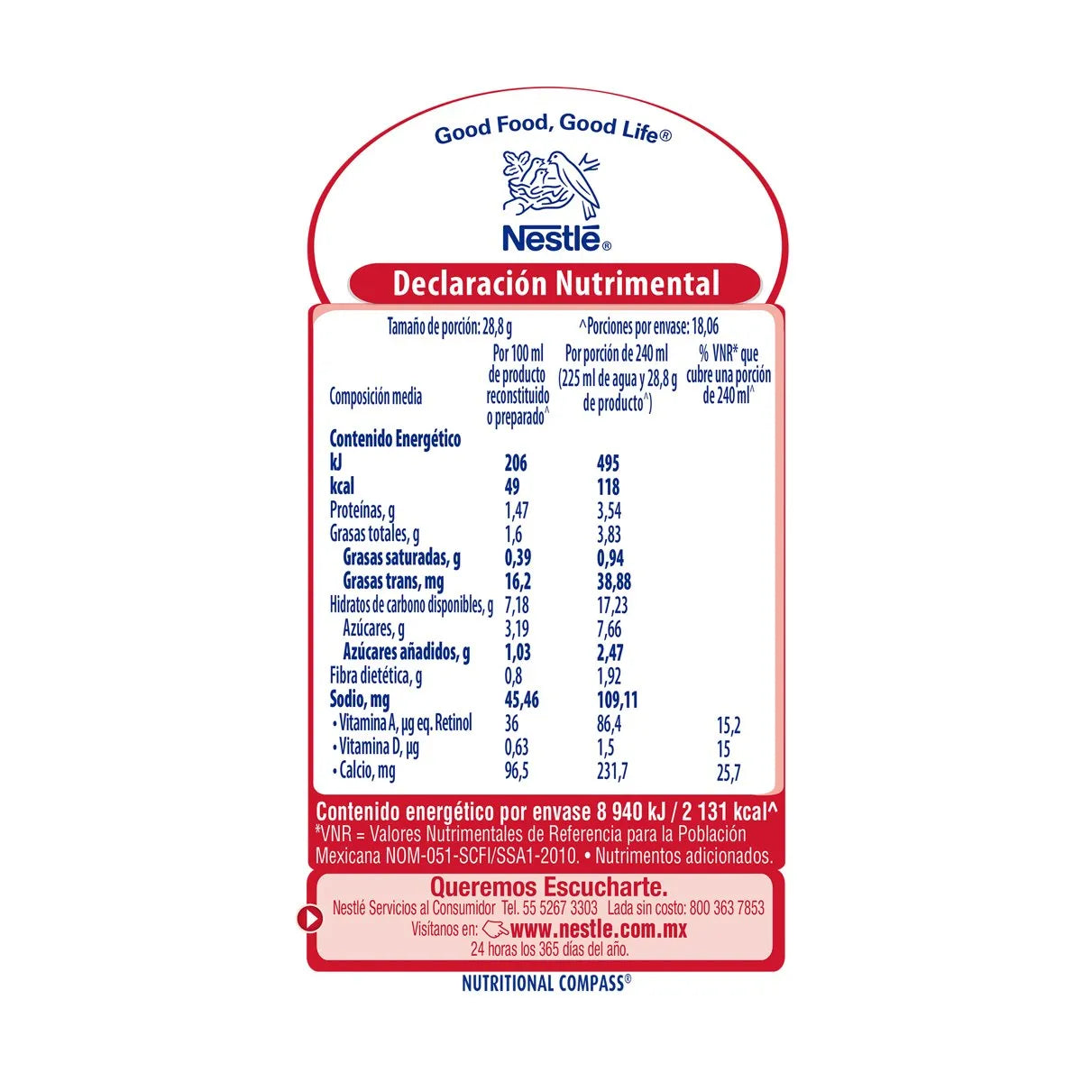 Leche Evaporada Nestlé Carnation Polvo 520g