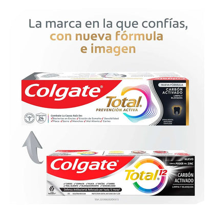 Pasta Dental Colgate Total Carbón Activado 75ml