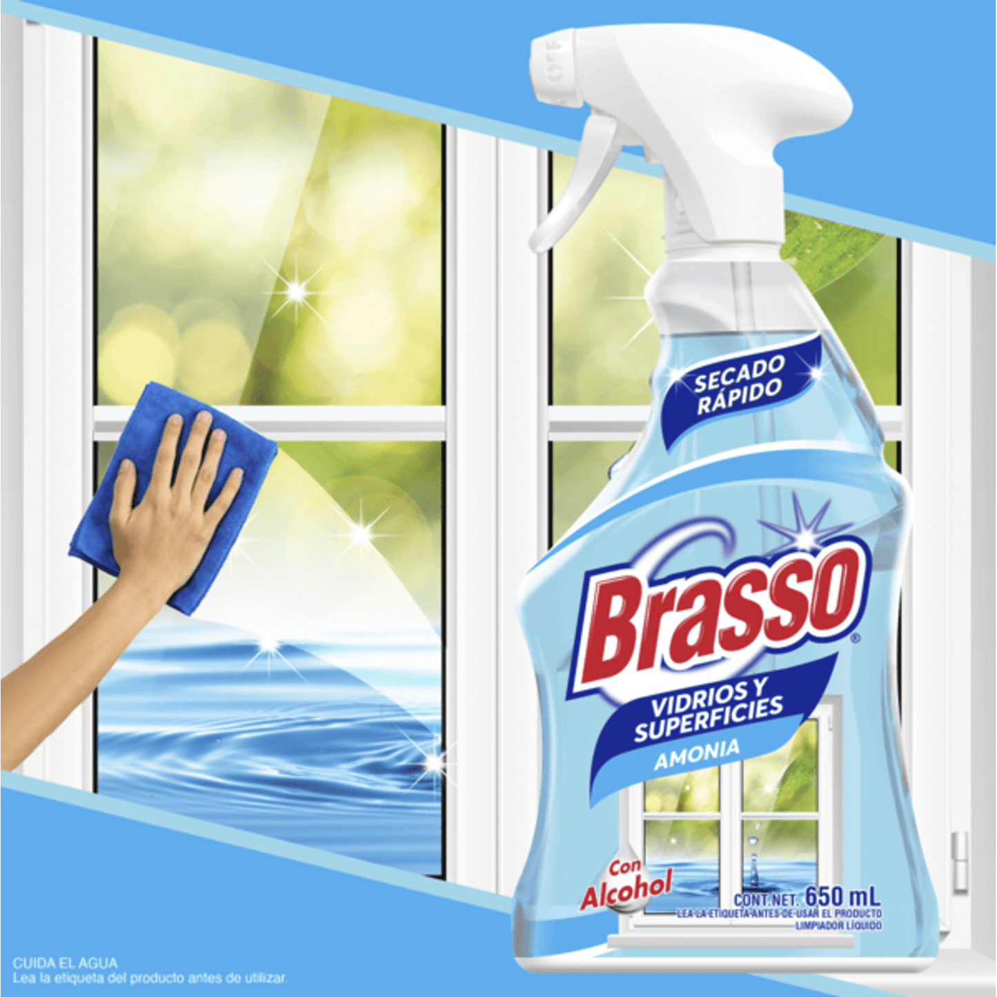 Brasso Vidrios y Superficies Amonia 650ml