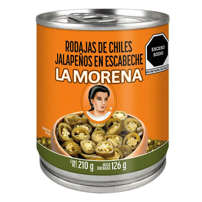 Rodajas de Chiles Jalapeños en Escabeche La Morena 210g