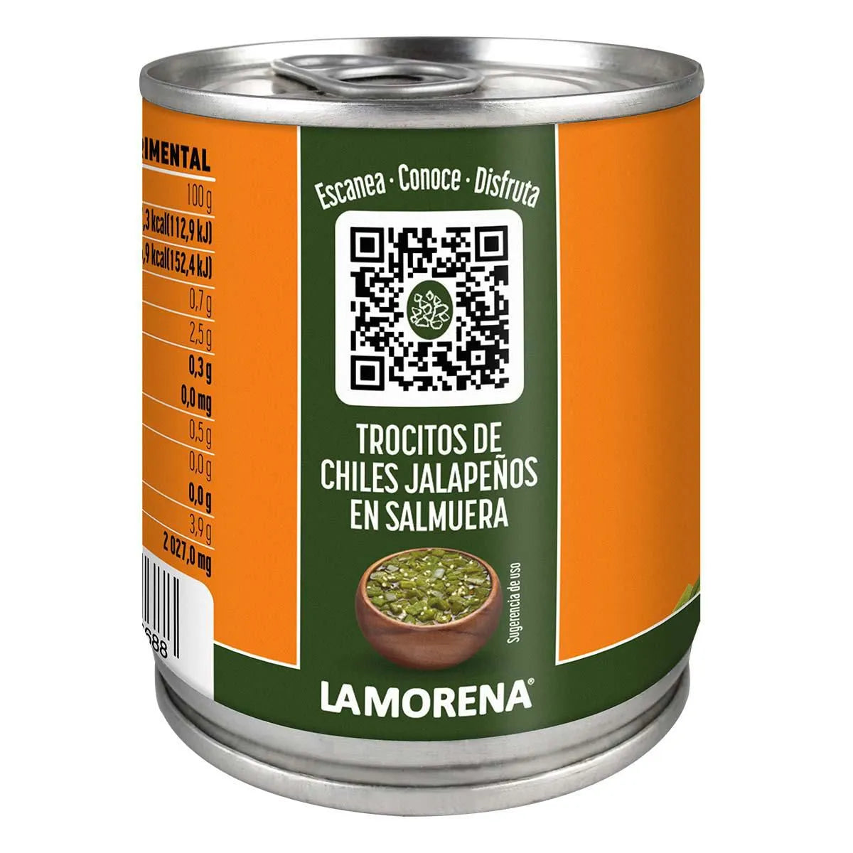 Trocitos de Chiles Jalapeños en Salmuera La Morena 225g