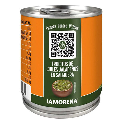 Trocitos de Chiles Jalapeños en Salmuera La Morena 225g