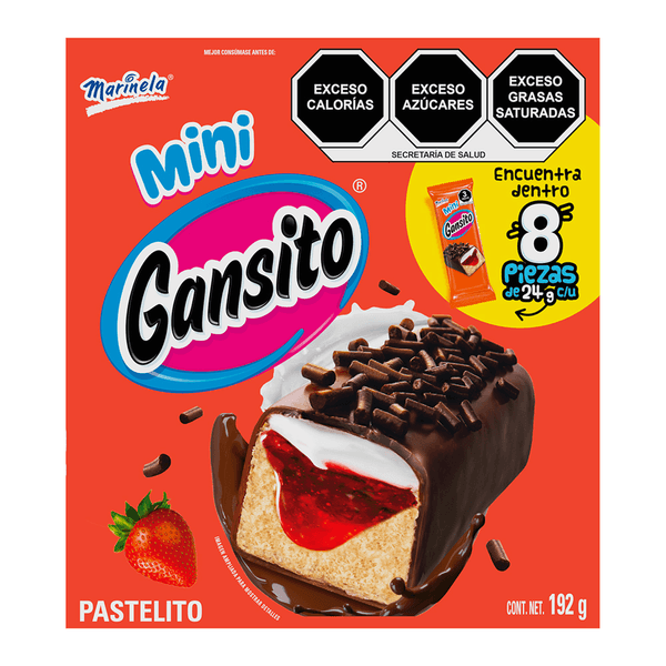 Mini Gansito Pastelito Marinela 300g × 12 pzs