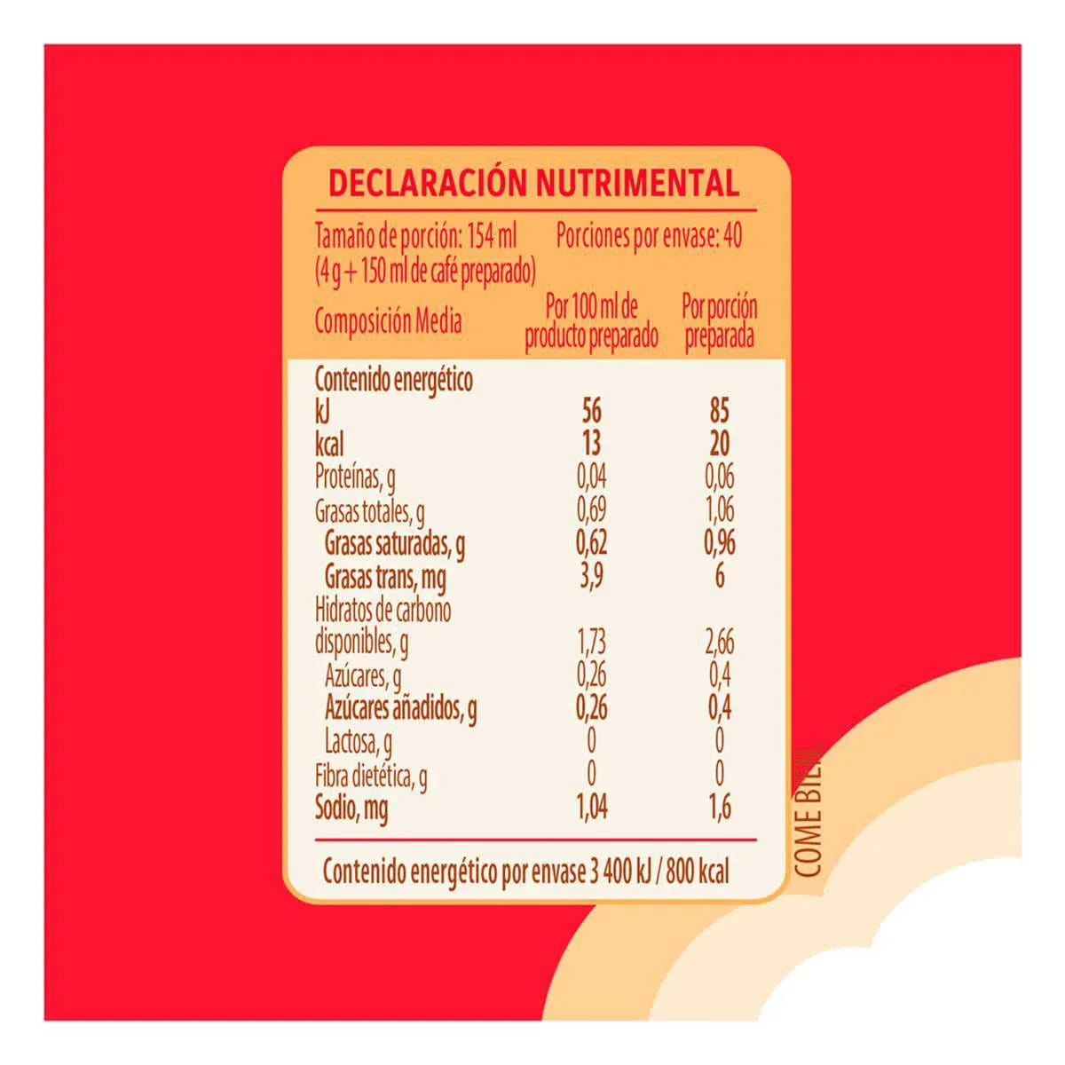 Crema para Café Coffee Mate Polvo Original 160g