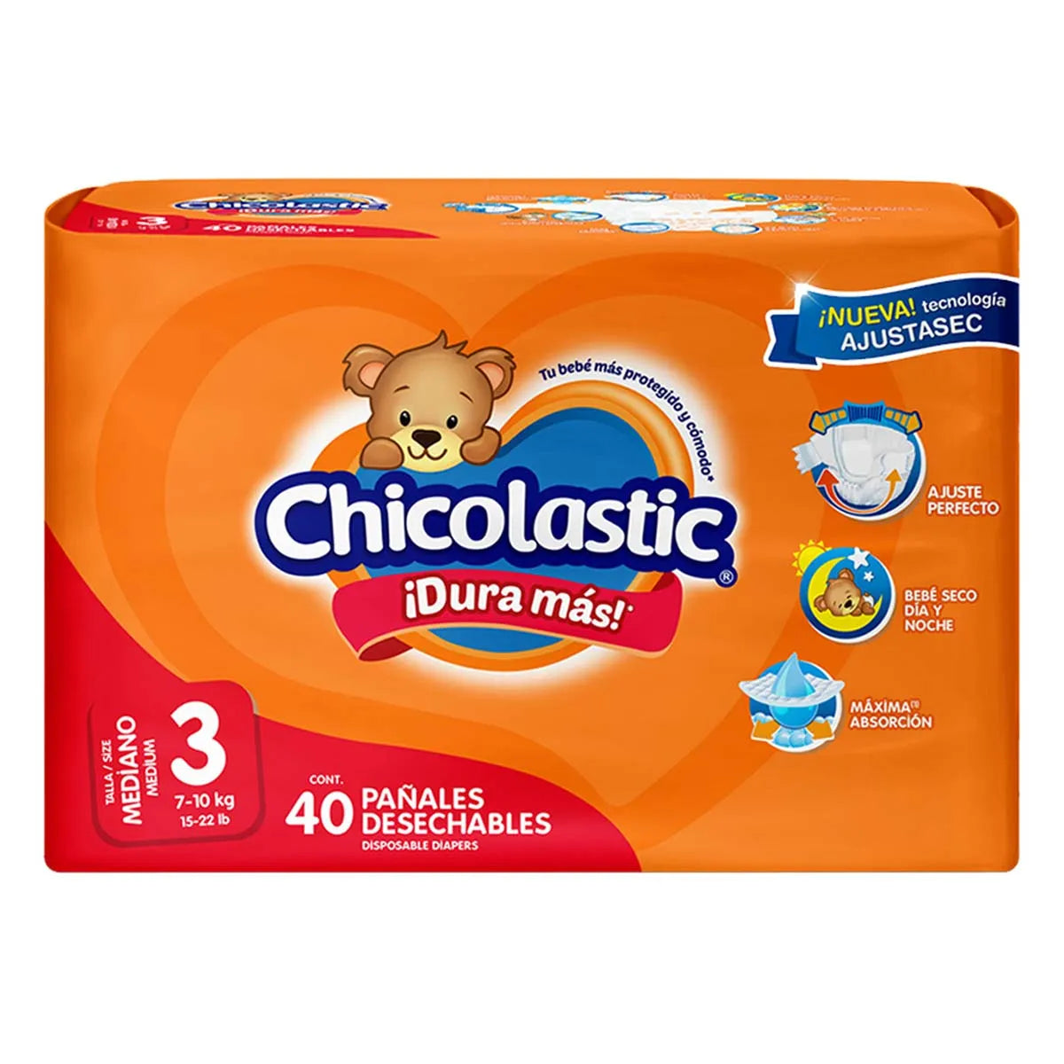 Pañales Chicolastic Etapa 3 Talla Mediano 40 pzs