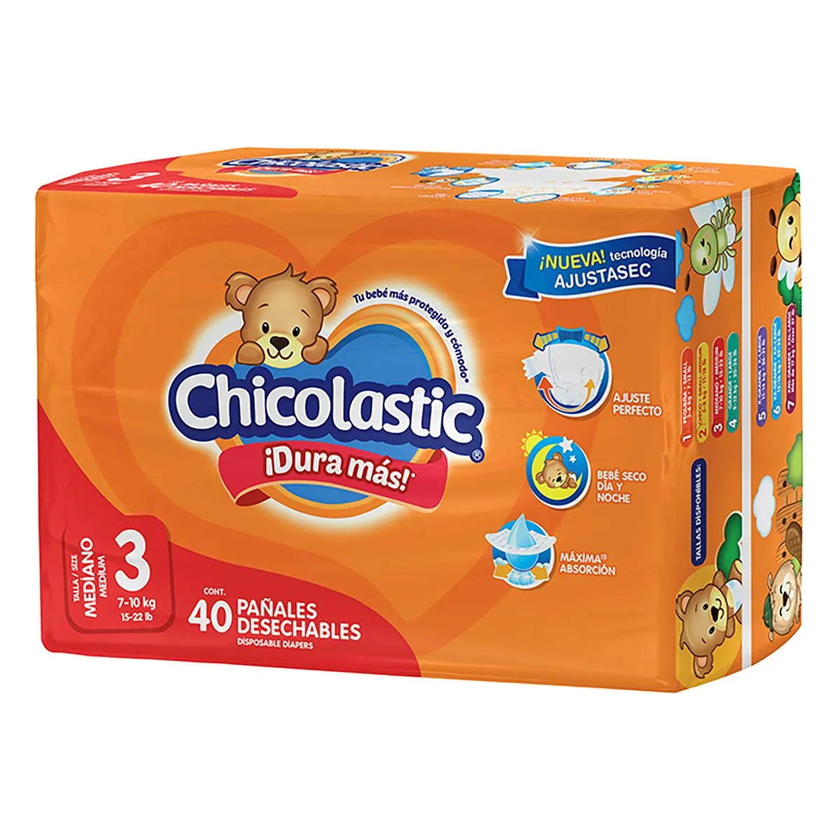 Pañales Chicolastic Etapa 3 Talla Mediano 40 pzs