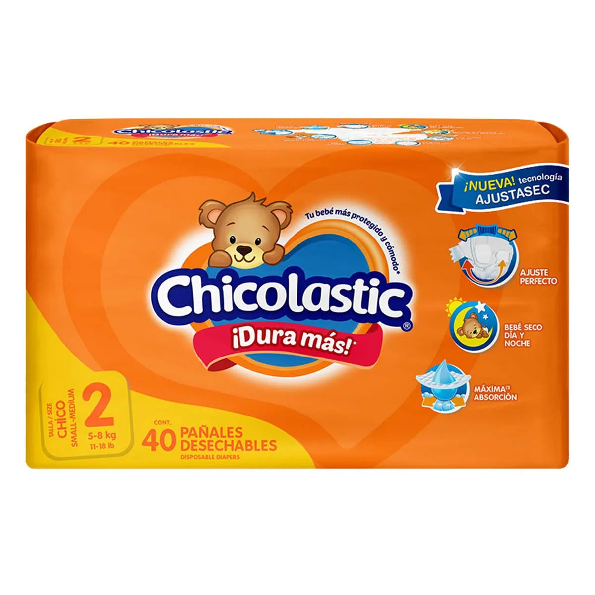 Pañales Chicolastic Etapa 2 Talla Chico 40 pzs