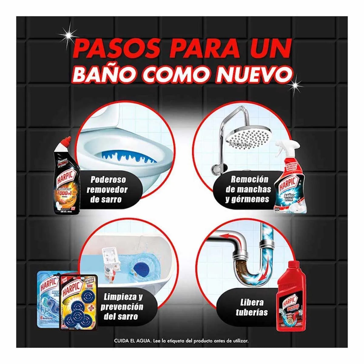 Destapacaños Líquido Harpic Destop 1L