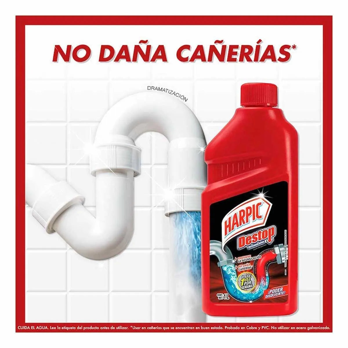 Destapacaños Líquido Harpic Destop 1L
