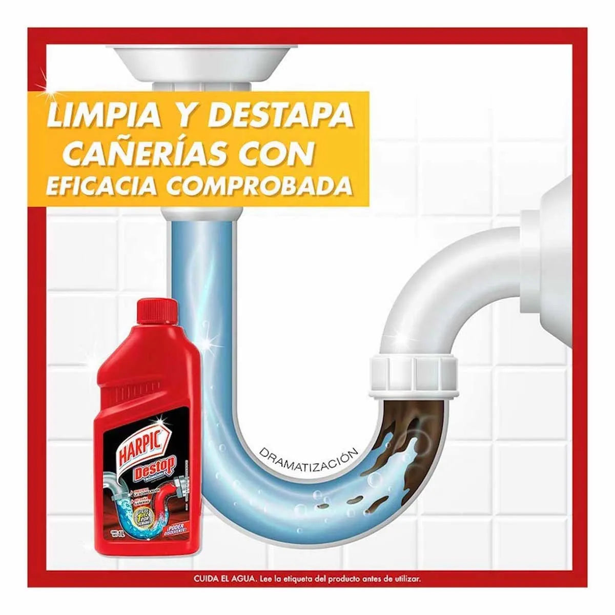Destapacaños Líquido Harpic Destop 1L