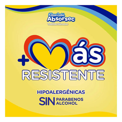 Toallitas Húmedas KleenBebé Absorsec 40 pzs