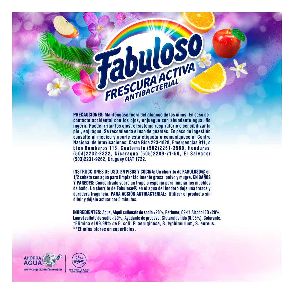 Limpiador Multiusos Líquido Fabuloso Alternativa al Cloro 1L