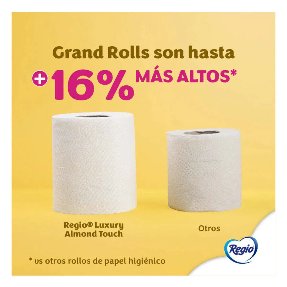 Papel Higiénico Regio Luxury Almond Touch Hojas Dobles 4 pzs