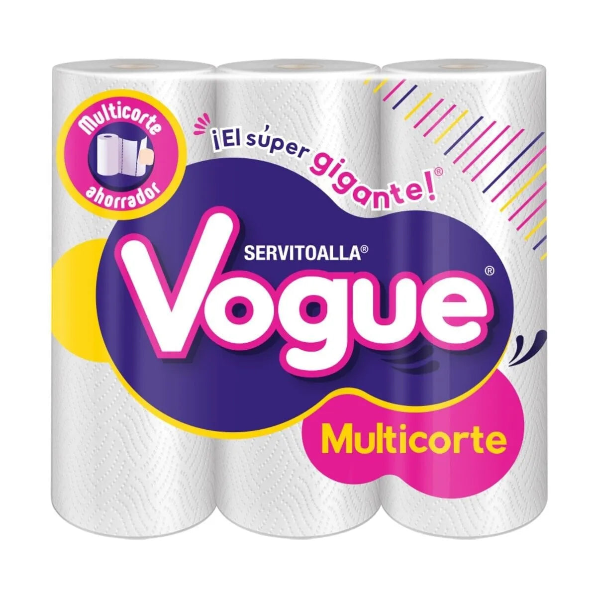 Toallas de Papel Vogue 3 pzs × 60 hojas