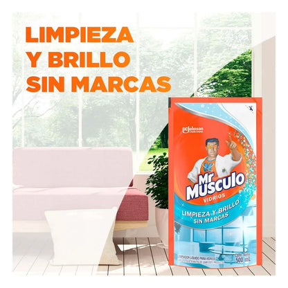 Limpiador Liquido Mr. Músculo Vidrios 500ml