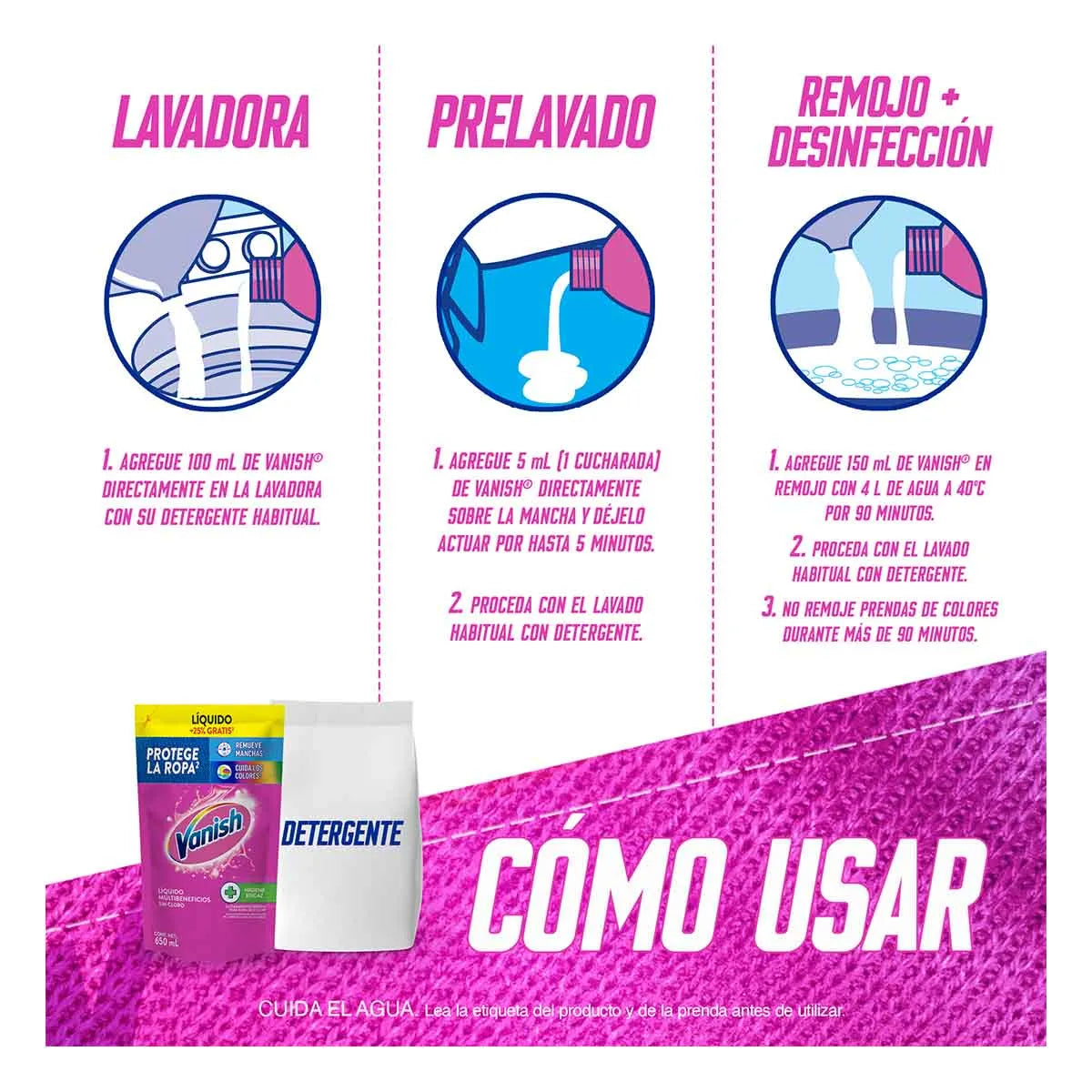Quitamanchas Líquido Vanish 650ml