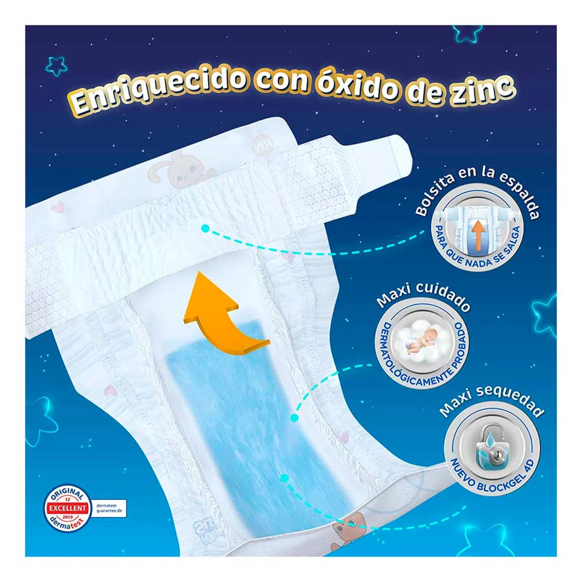 Pañales KleenBebé Suavelastic 2.5 - 5.5 Kg Etapa 1 Recién Nacido 40 pzs