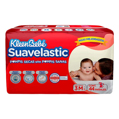 Pañales KleenBebé Suavelastic 7 - 10 Kg Etapa 3 Mediano 44 pzs