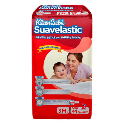 Pañales KleenBebé Suavelastic 7 - 10 Kg Etapa 3 Mediano 44 pzs