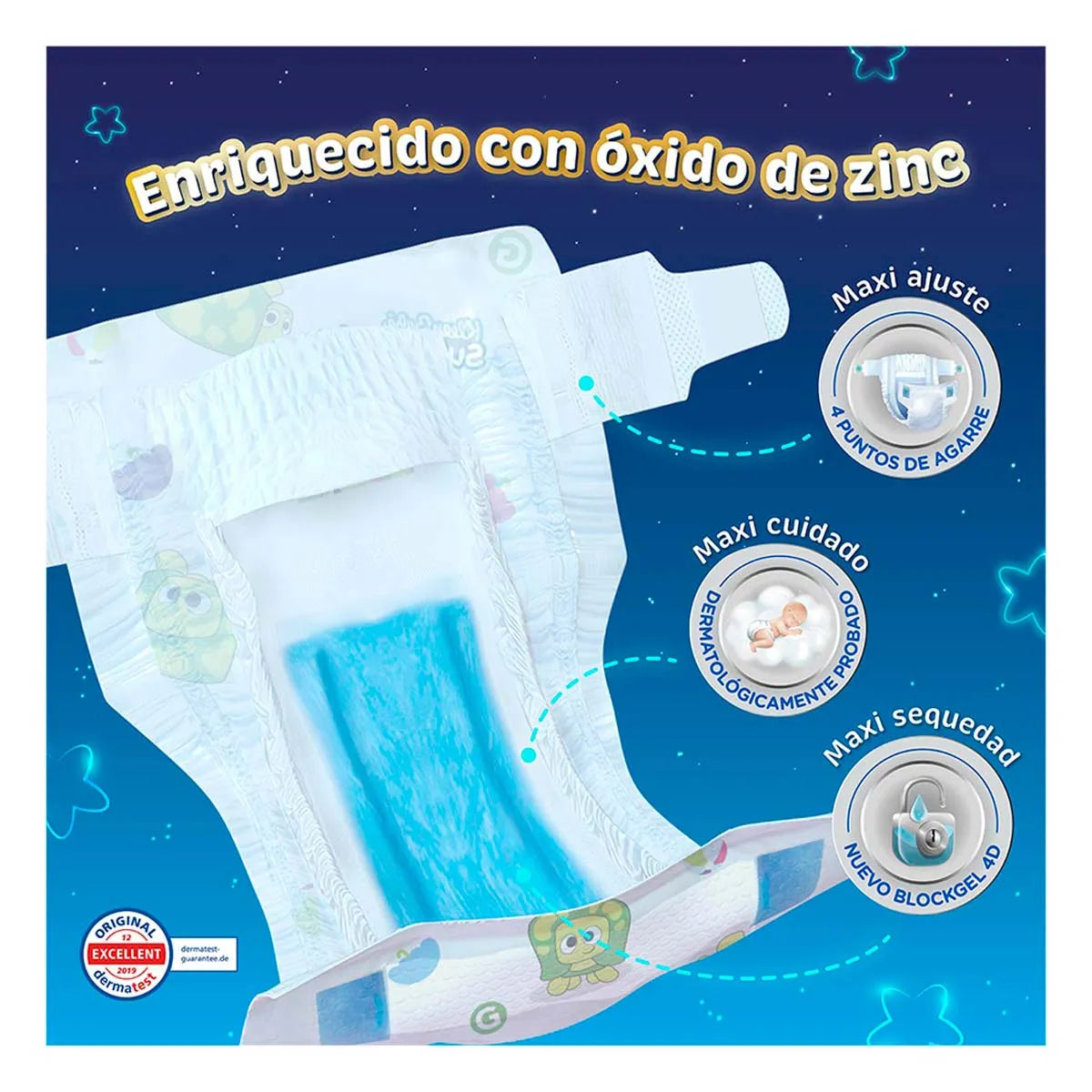 Pañales KleenBebé Suavelastic 7 - 10 Kg Etapa 3 Mediano 44 pzs