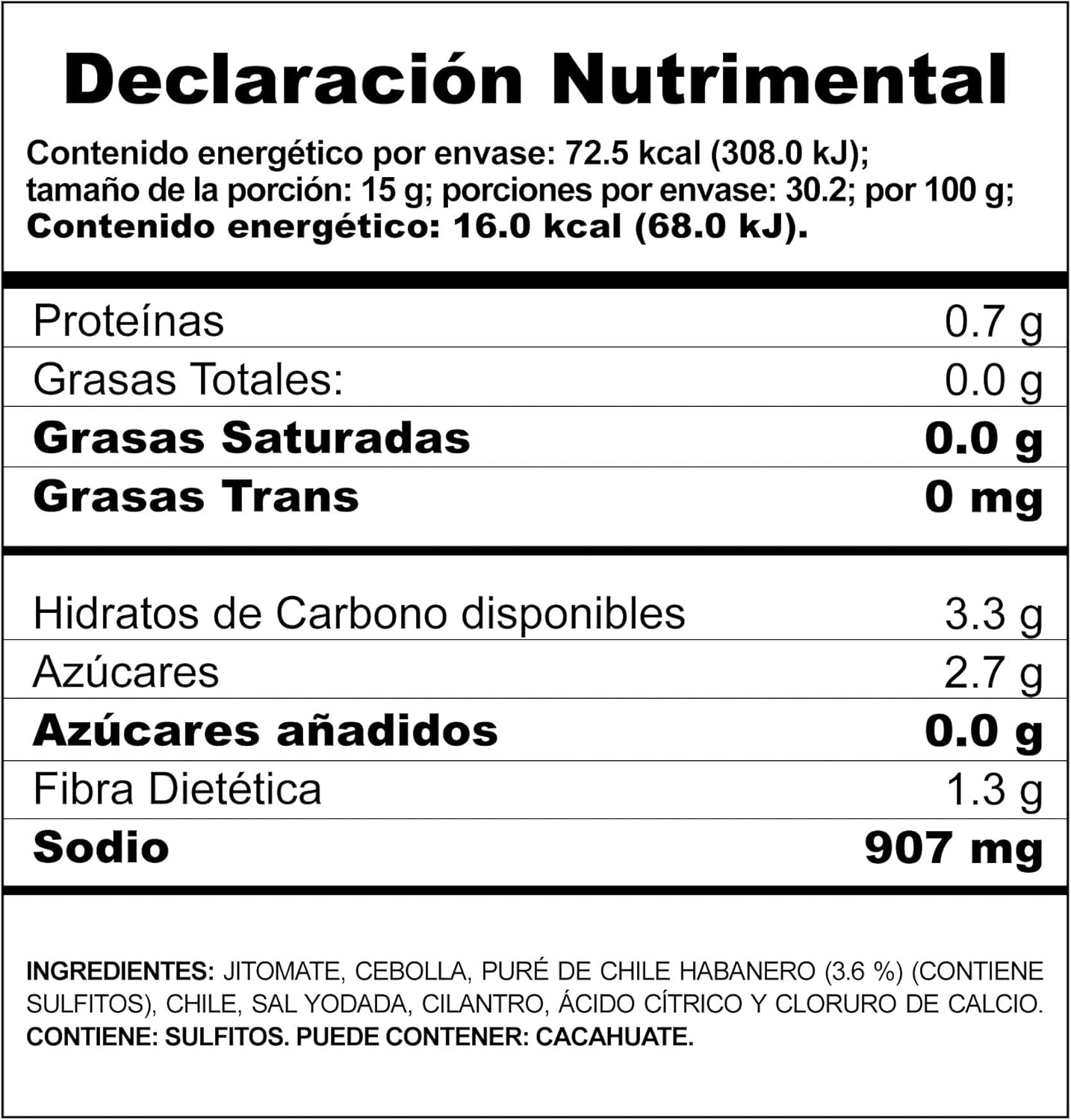 Salsa Casera con Chile Habanero Herdez 240g