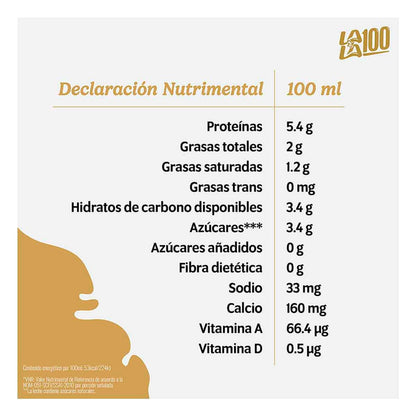 Leche Lala 100 Sin Lactosa +Proteína 1L